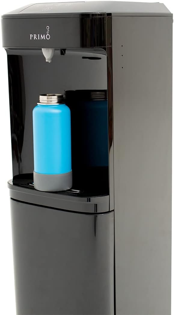 Primo Extreme Chill Bottom-Loading Water Dispenser - 2 Temp (Hot-Cold) Water Cooler Water Dispenser for 5 Gallon Bottle w/Child-Resistant Safety Feature, Black