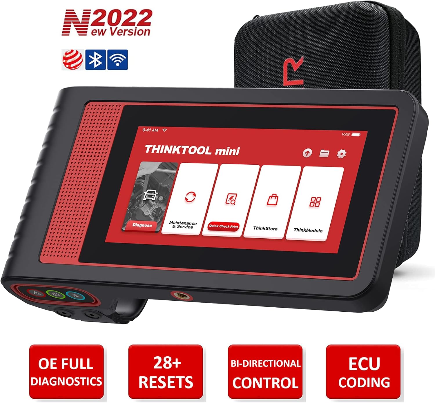 ThinkScan Max OBD2 Scanner, OE-Level Full System Diagnostic Auto Scan Tool with 28 Resets Lifetime Free Update, Oil/TPMS/SRS/ABS/SAS/EPB/Throttle,IMMO/Key Programming, Injector & ECU Coding