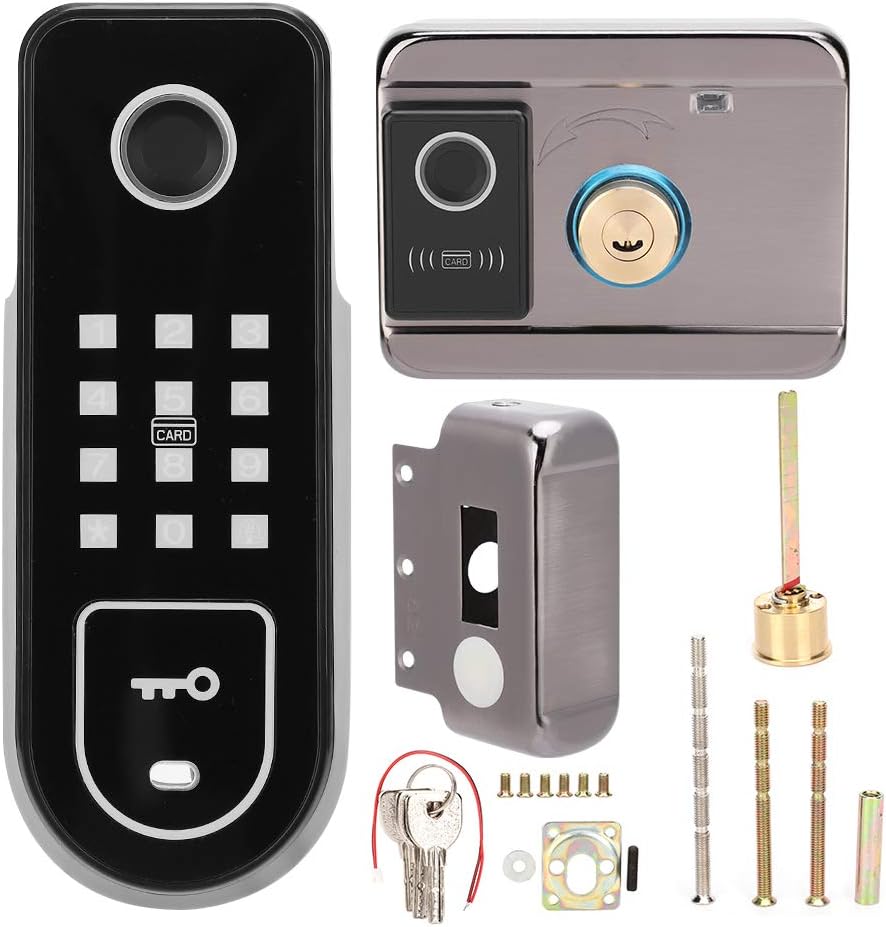 Fingerprint Password Mechanical Keys WiFi Door Lock, Keyless Entry Electronic Door Lock Anti Theft Lock, Smart Security for Anti-Theft