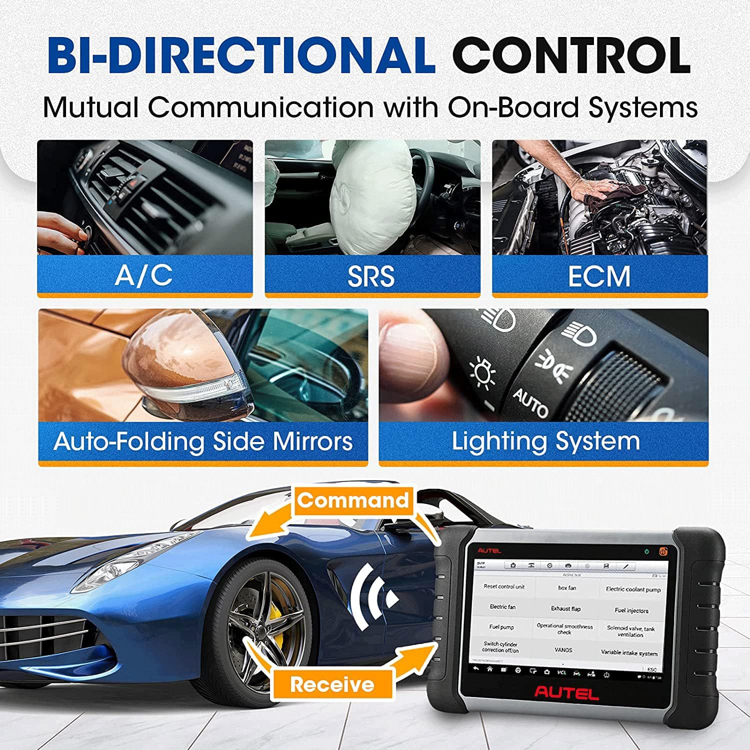 Autel MaxiPRO MP808TS, Autel Scanner with Full TPMS Service Function Updated of MP808/DS808/MP808K Diagnostic Tool , 30+ Special Functions Bi-directional Control and Wireless BT