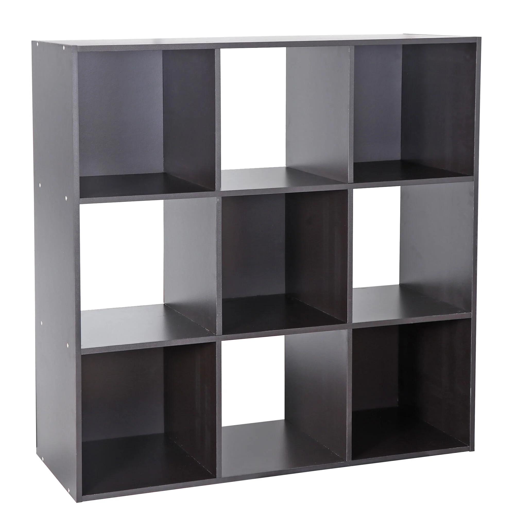 ZENY 9 Cubes Wooden Cube Organizer Bookcase Cubecials Cabinet Storage (Black)