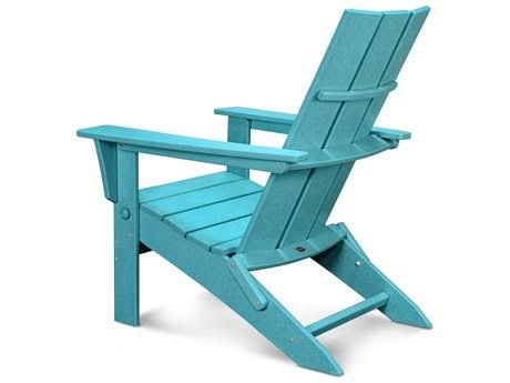 POLYWOOD Modern Folding Adirondack Chair, Green