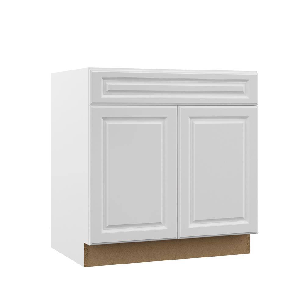 Hampton Bay Designer Series Elgin Assembled 33x34.5x23.75 in. Base Kitchen Cabinet in White