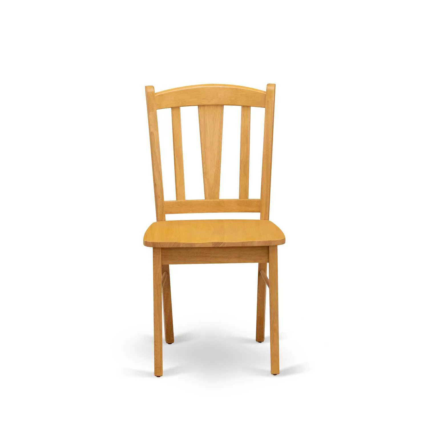 OXDL3-OAK-W - 3-Piece Kitchen Dining Set- 2 Kitchen Chairs and Modern dining room table - Wooden Seat and Slatted Chair Back - Oak Finish