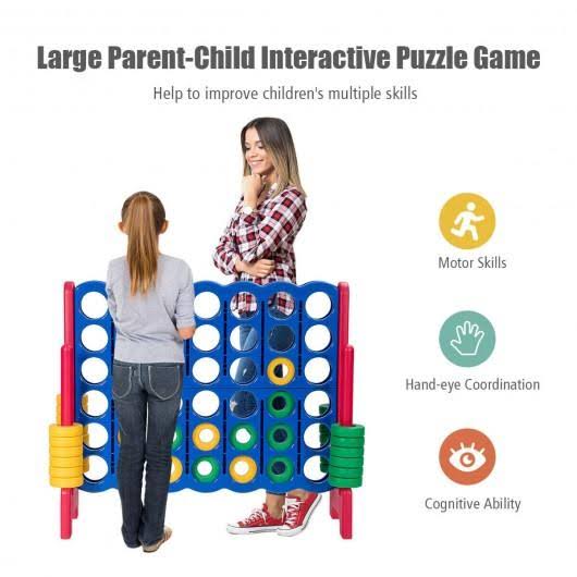 Jumbo 4-to-Score 4 in A Row Giant Game Set, Blue