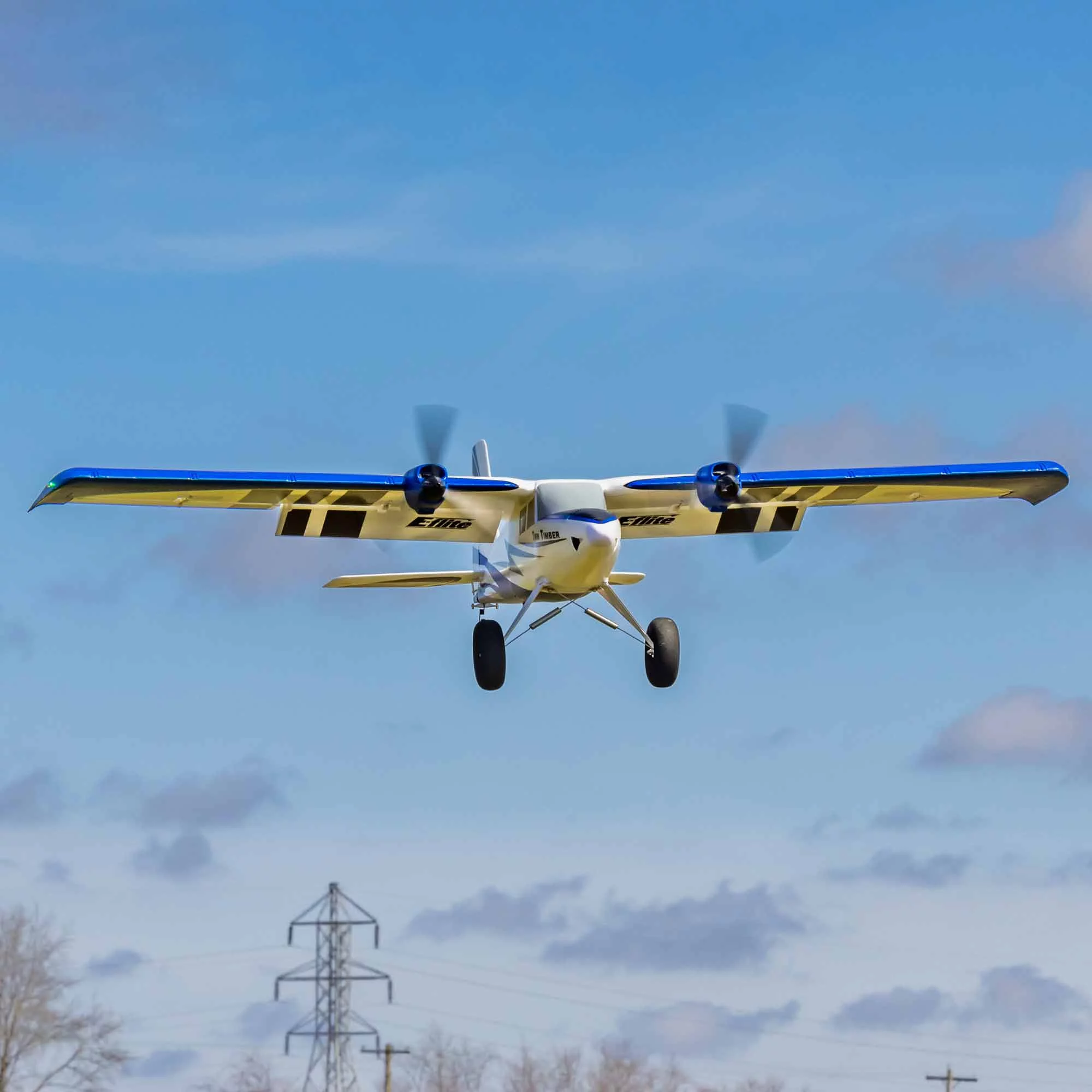 E-flite RC Airplane Twin Timber 1.6m BNF Basic Transmitter Battery and Charger Not Included with AS3X and SAFE Select EFL23850 Airplanes B&F Electric Airplanes B&F Electric - Curated Treasures Market