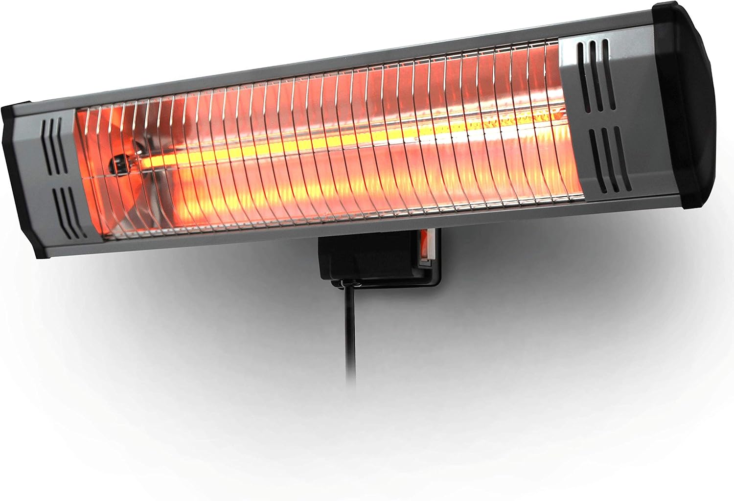 NEW Touch Screen - 1500 Watt ~ Infrared Space Heater ~ Wall Mounted ~ Wifi Enabled Grey with WIFI & HS-1500-OTR Infrared Heater, 1500-watt