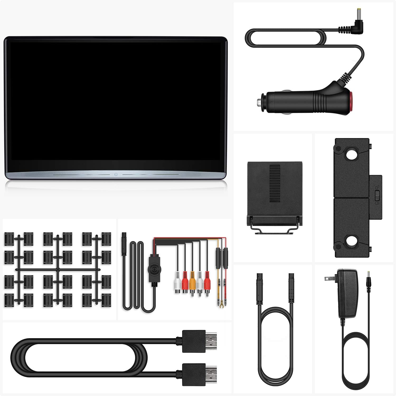 13.3" Upgrade Car TV,Android 10 Multifunction Headrest Monitor Tablet Touch Screen,Car Back Seat TV Support 4K/WiFi/Bluetooth/Netflix/HDMI in/Out/FM/Video Player,Great for Car Travel