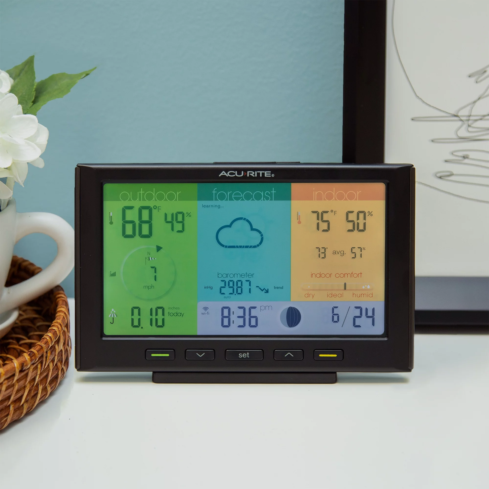 AcuRite Iris Home Weather Station with Wi-Fi Color Display for Remote Weather Monitoring (01547M)