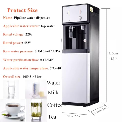 Freestanding Water Dispenser, Floor-Standing Hot Cold Room Temperature Water Cooler for Home Office Family Business Hydration, Tea Coffee Drink Chillers Water Fountains, Easy to Set Up