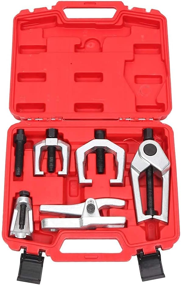 Parts-Diyer 5pcs Ball Joint Separator Tie Rod End Service Remover Pitman Arm Puller Splitter Removal Tool Kit with Case