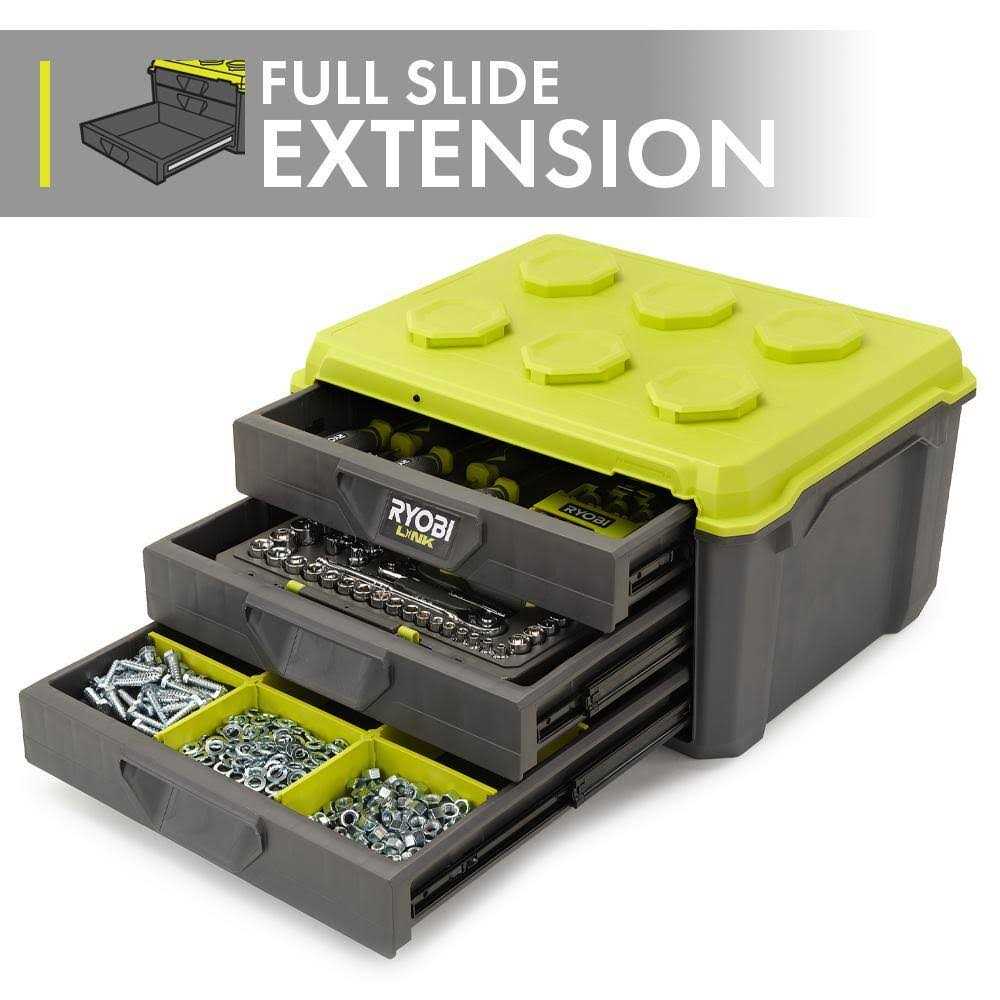 RYOBI LINK 3-Drawer Tool Box with Foam Insert - Shop Hardware Tools Online Store