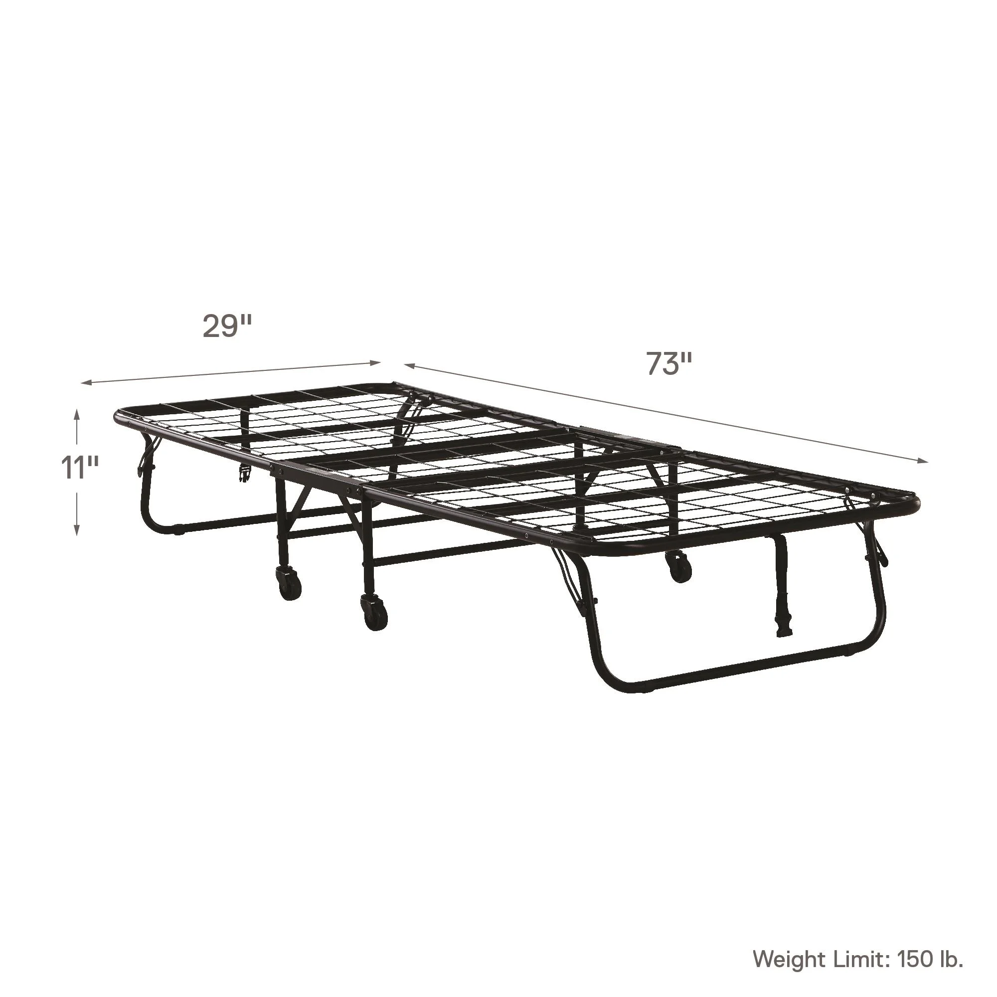 DHP Folding Rollaway Guest Bed with 5 Inch Mattress, Twin