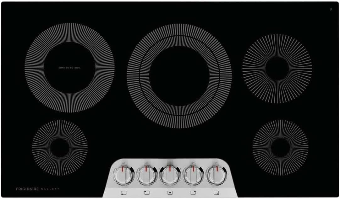 Frigidaire GCCE3670A Gallery 36 Inch Wide 5 Burner Electric Cooktop with EvenTemp™ Technology - Black Stainless Steel