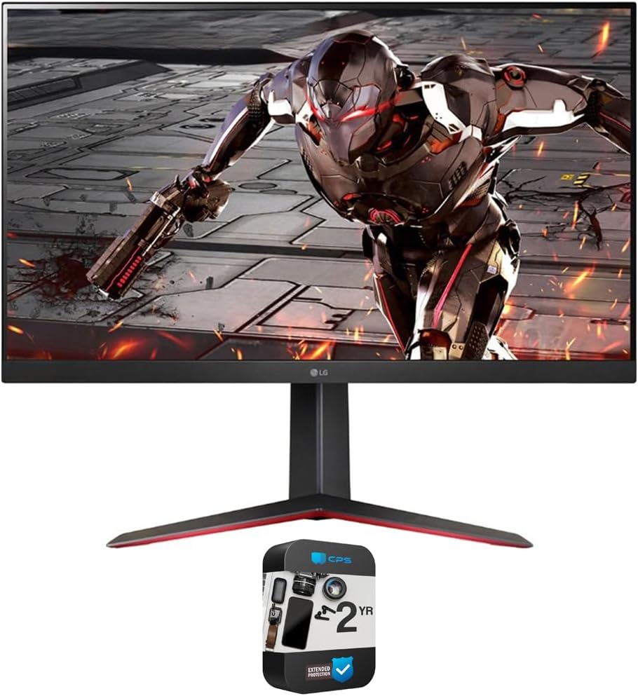 LG 32GN550-B 32" UltraGear FHD 165Hz HDR10 Gaming Monitor with G-SYNC Bundle with 2 YR CPS Enhanced Protection Pack