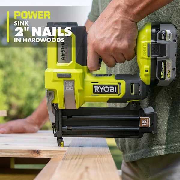 RYOBI ONE+ 18V Cordless 2-Tool Combo Kit with 18-Gauge AirStrike Brad Nailer, 7-1/4 in. Miter Saw, 4.0 Ah Battery, and Charger - Shop Hardware Tools Online Store