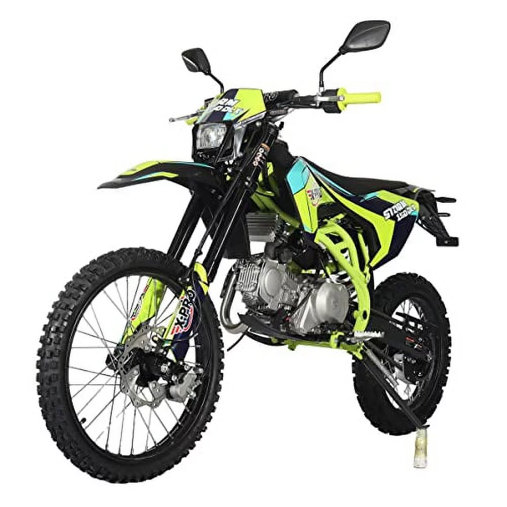X-Pro Brand New 150cc Gas Pit Dirt Bike with All lights, 4-Speed Manual Transmission, 19"/16" Tires - Curated Treasures Market