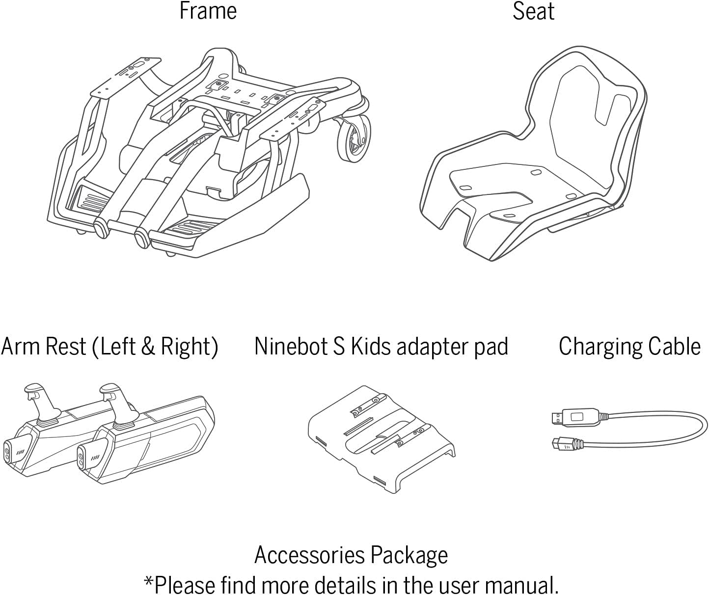Segway Ninebot Mecha Kit, Applicable to Electric Self-Balancing Scooter, Human-Body Sensor in Joystick, Mobile App Integration (Not Included Ninebot S Models)