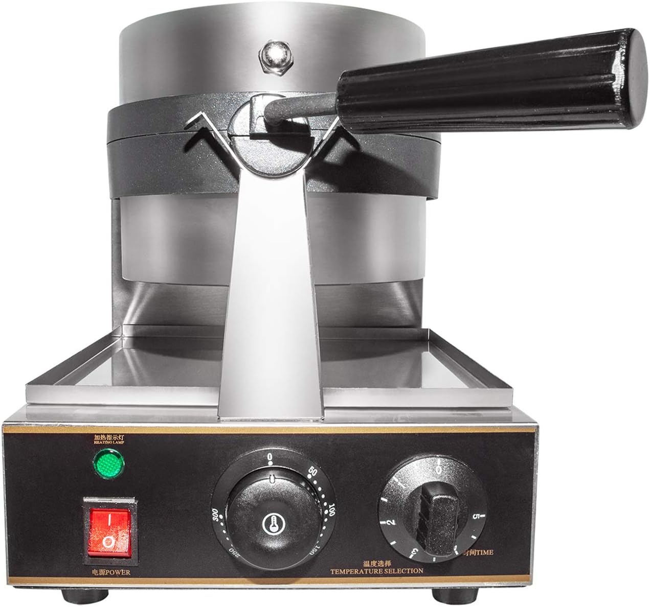 Belgian Waffle Maker Thick | Commercial Flip Waffle Iron | Stainless Steel | Rotating Mechanism (budget version) | 110V