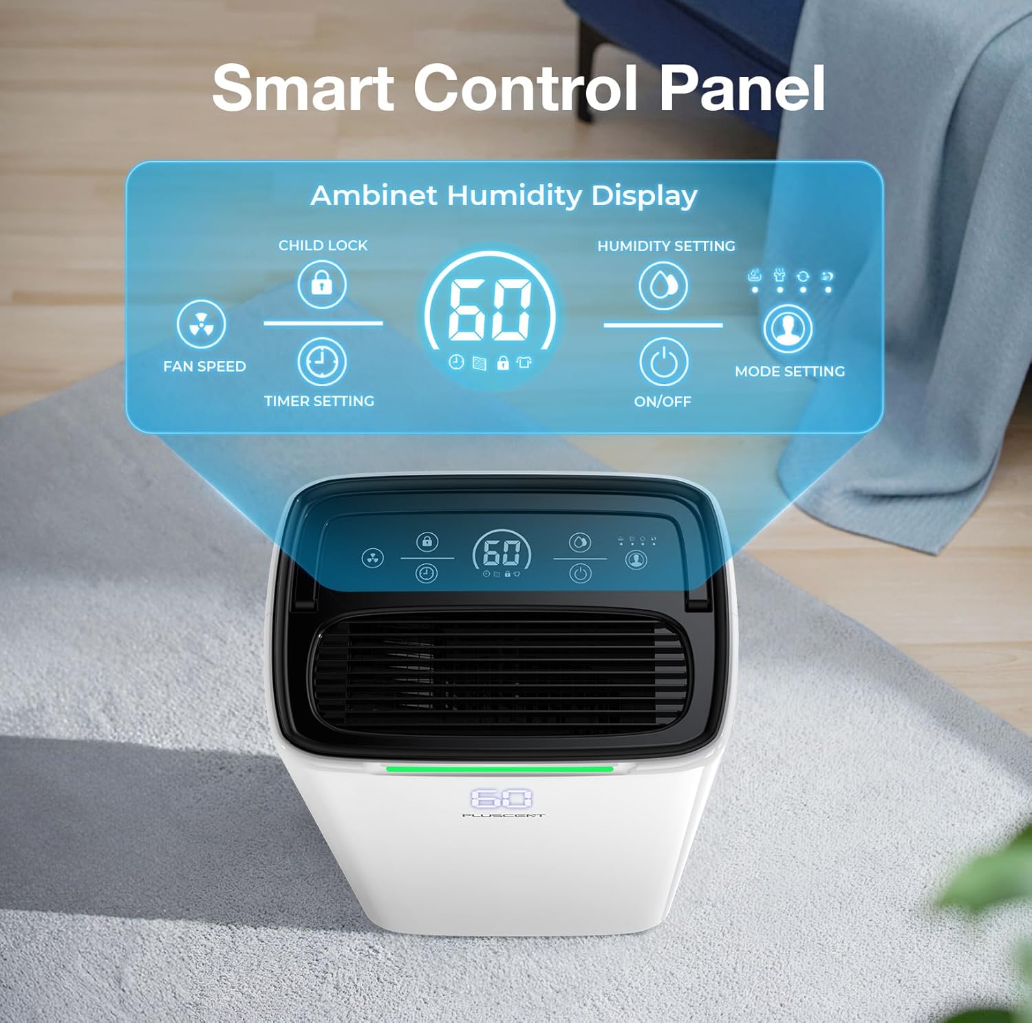 5000 Sq.ft Dehumidifier for Basement, 52 Pints Dehumidifiers with Drain Hose for Home Large Room Bedroom, Quietly Moisture Removal, Intelligent Humidity Control, 4 Operation Modes, 24H Timer
