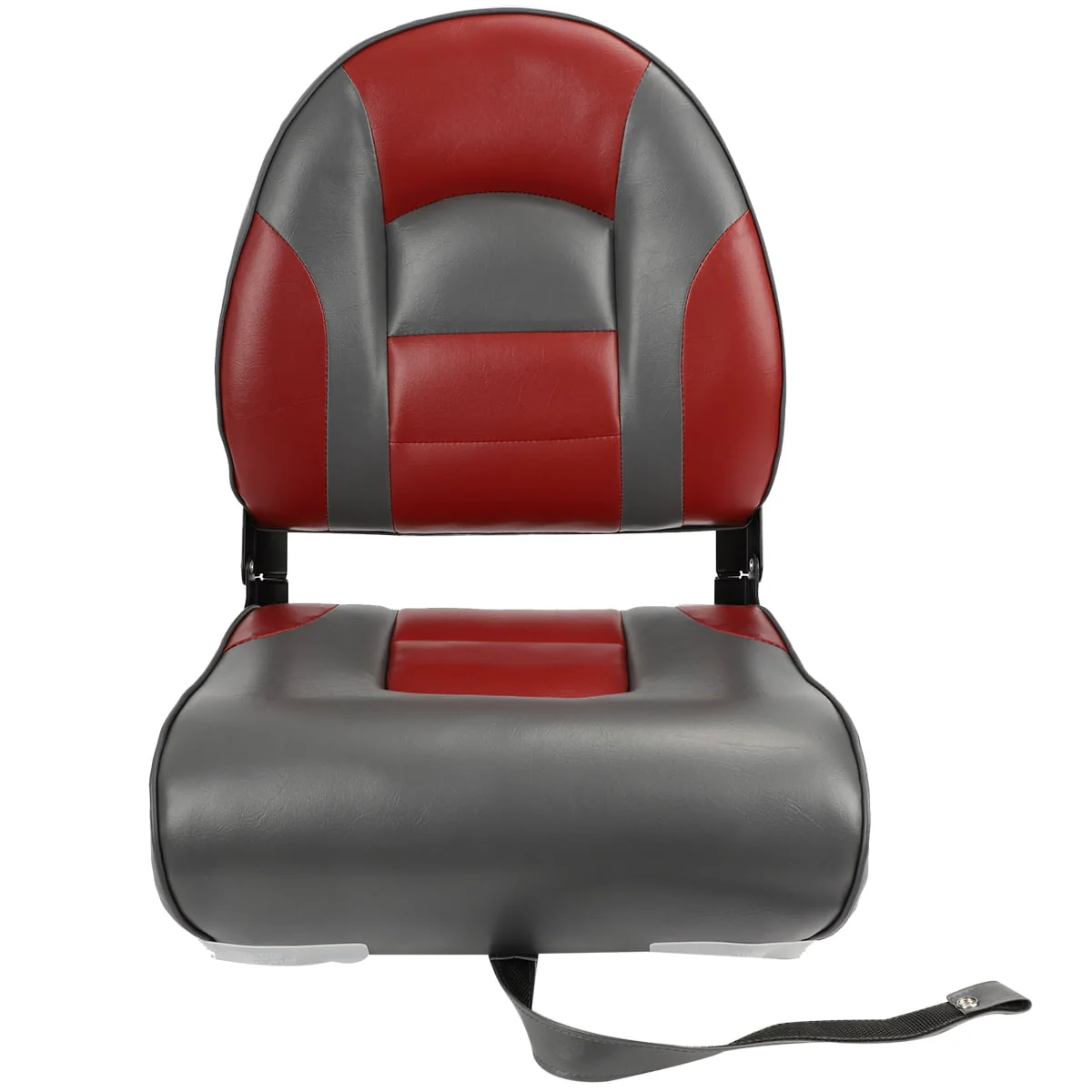 NORTHCAPTAIN S1 Pro Premium High Back Folding Boat Seat,Stainless Steel Screws Included,Charcoal/Black(2 Seats)