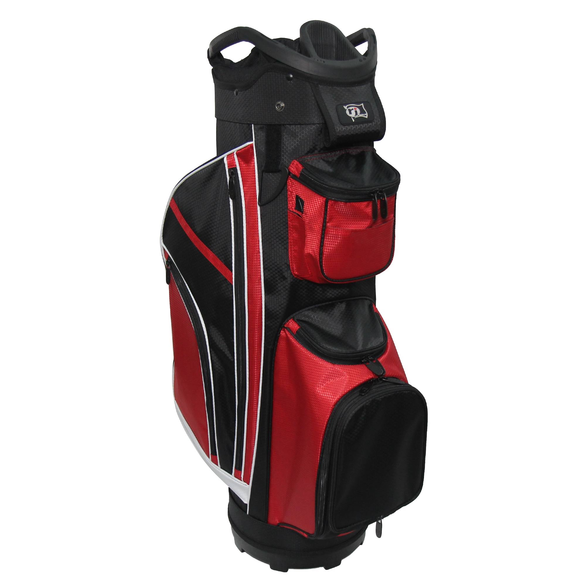 RJ Sports RJ 19 9.5x22 Deluxe Cart Bag, Red / Black