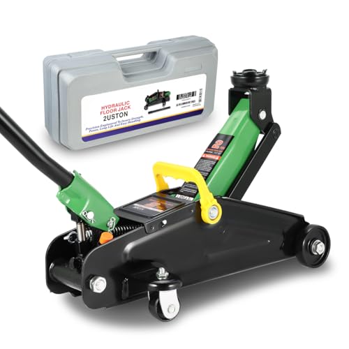 DNA MOTORING Floor Jack 3 Ton (6000 lbs) Capacity, Fast Lift Service Jack Low Profile Steel Heavy Duty Hydraulic Car Jack, Lifting Range 3"-20", Black, TOOLS-00475-BK