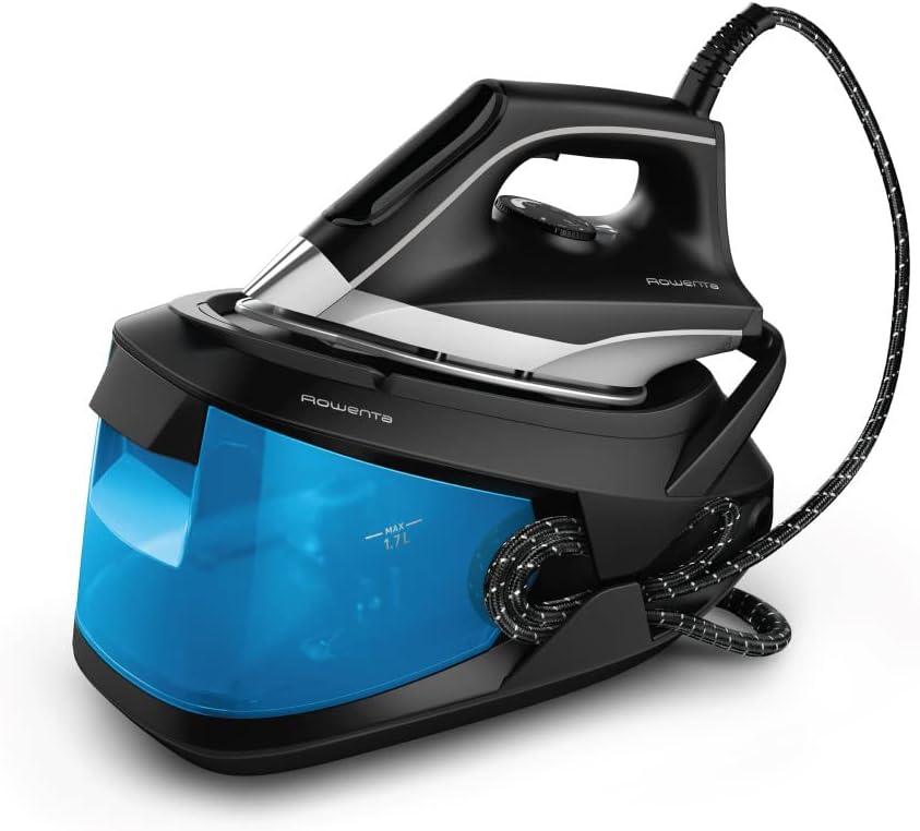 Rowenta Perfect Steam Pro Stainless Steel Soleplate Professional Steam Station & Compact Steam Station, Faster Ironing Sessions, Up to 350 g/min Steam Output