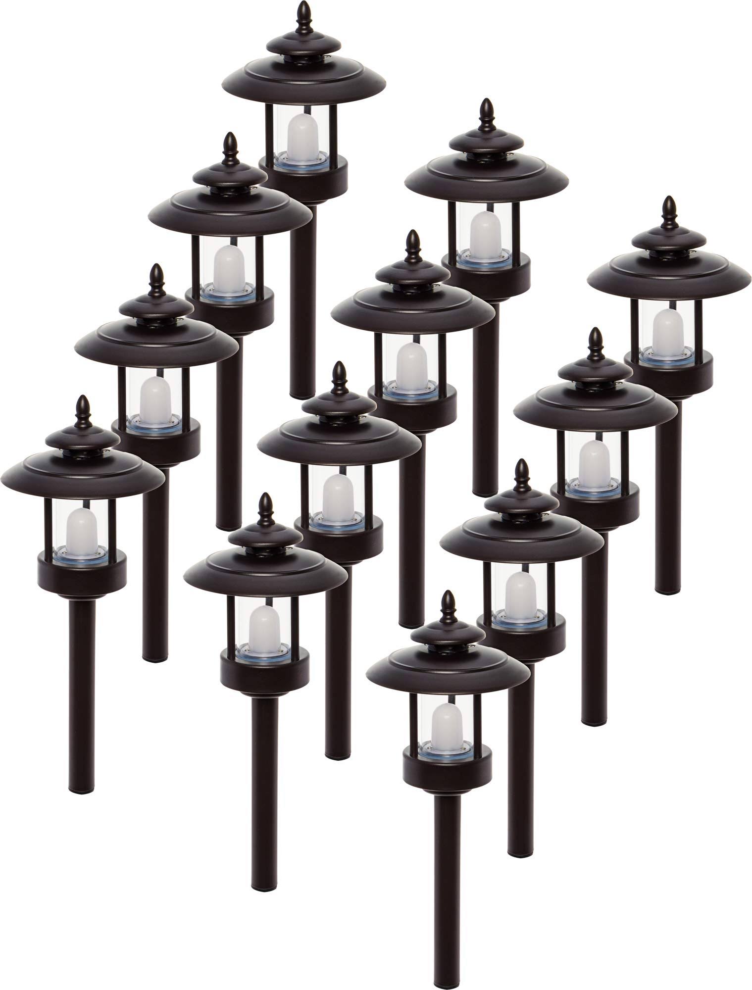 Westinghouse 12 Pack 100 Lumen Low Voltage LED Pathway Light Landscape Lights (Bronze)