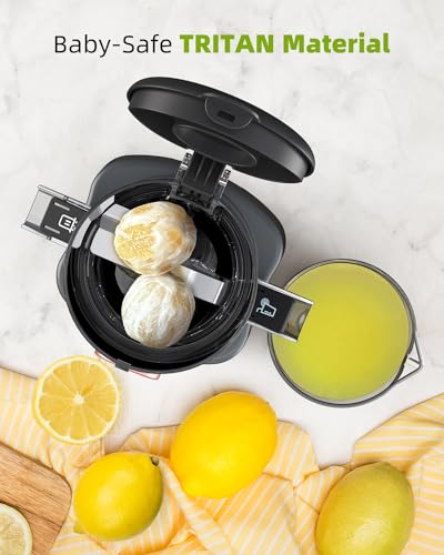 Juicer Machines, TUUMIIST Cold Press Juicer with Large Feed Chute Fit Whole Vegetable And Fruit