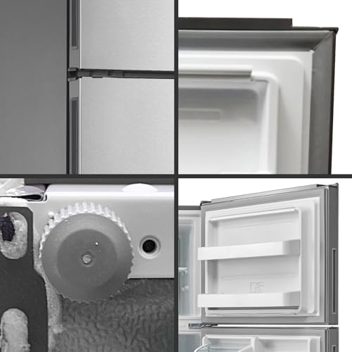 Techomey Top Freezer Refrigerator, Garage Ready, Stainless Steel