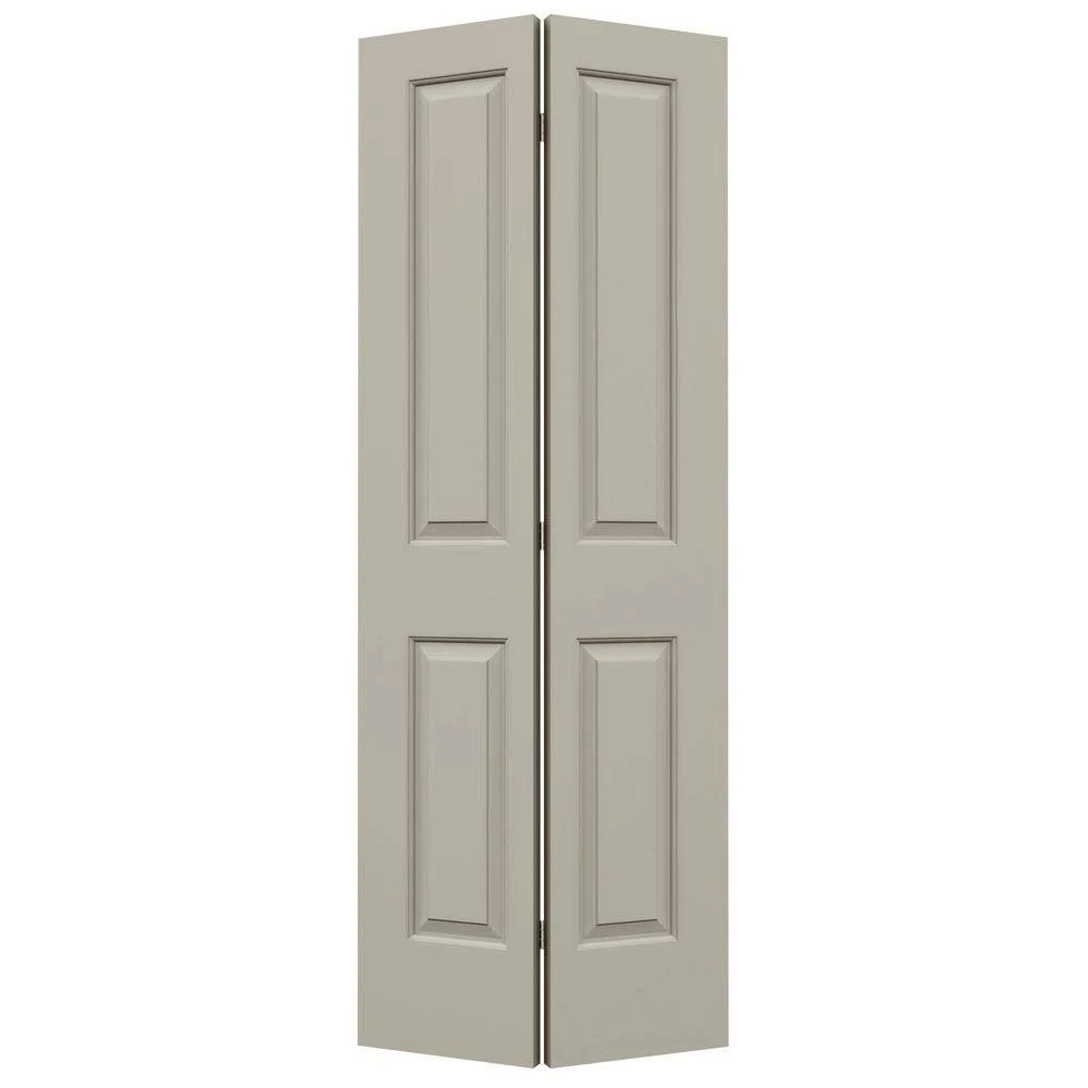 JELD-WEN 24 in. x 80 in. Cambridge Desert Sand Painted Smooth Molded Composite MDF Closet Bi-Fold Door