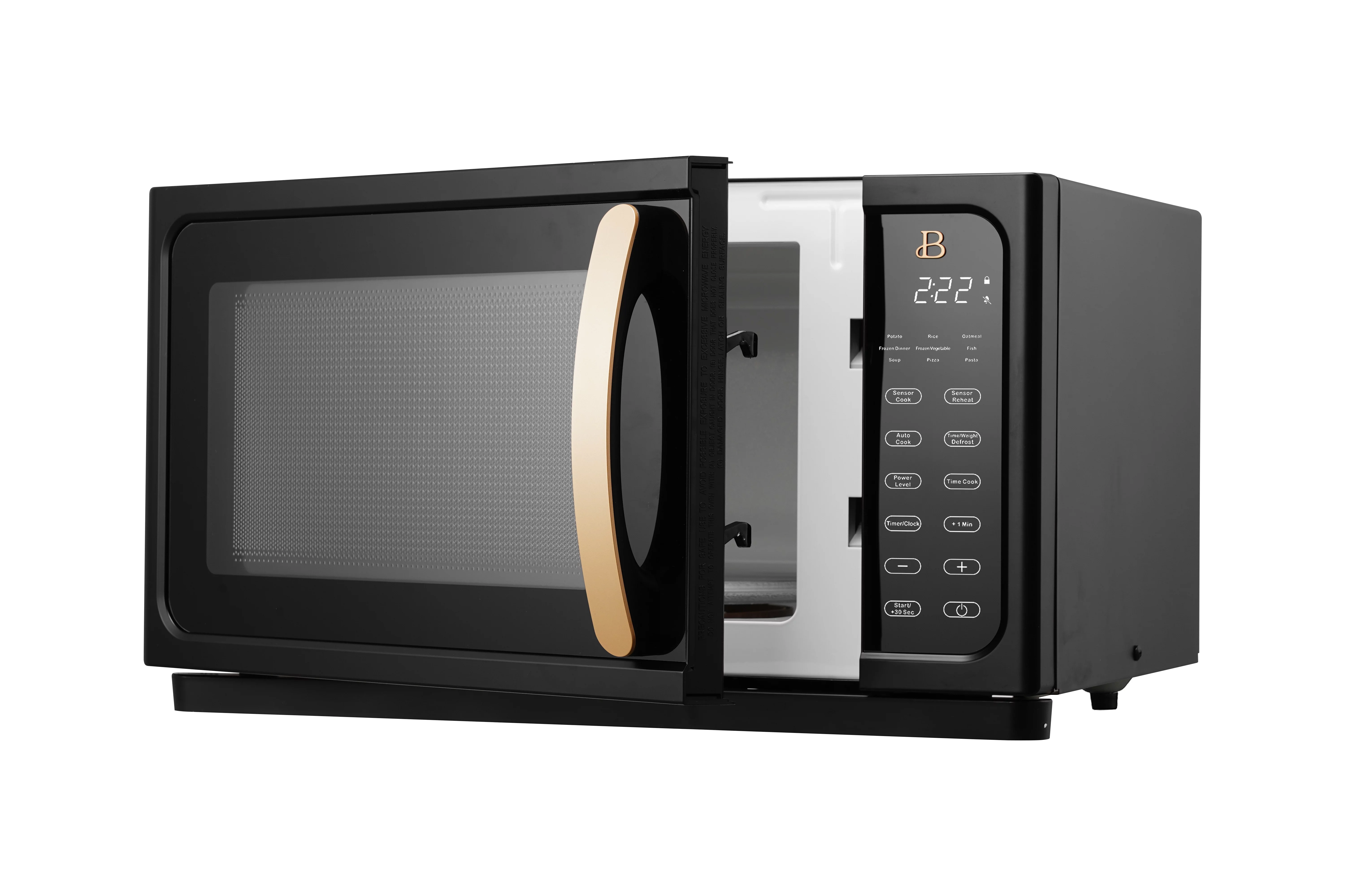Beautiful 1.1 Cu ft 1000 Watt, Sensor Microwave Oven, White Icing by Drew Barrymore, New