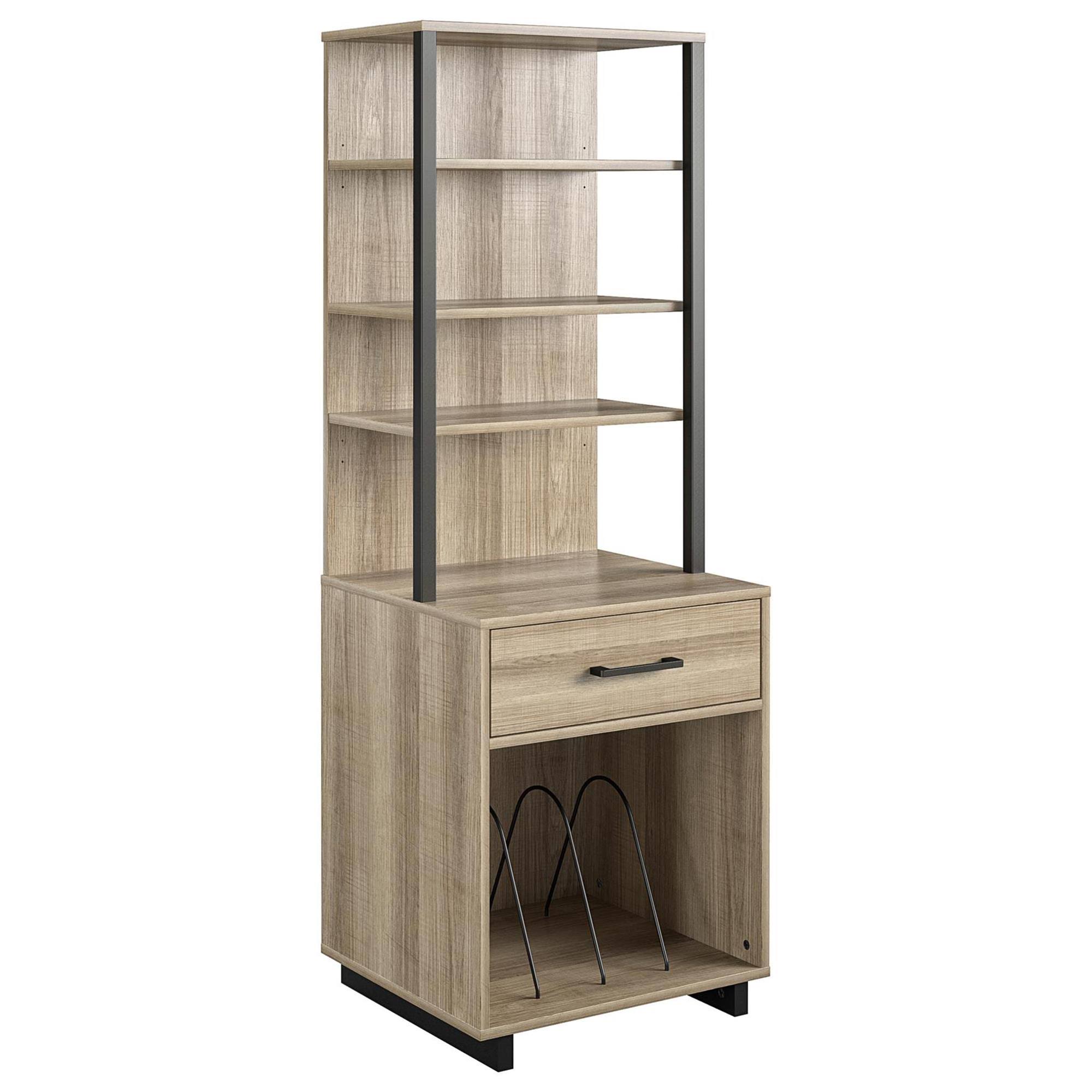 Ameriwood Industries, Inc. Paisley Tall Turntable Stand in Golden Oak