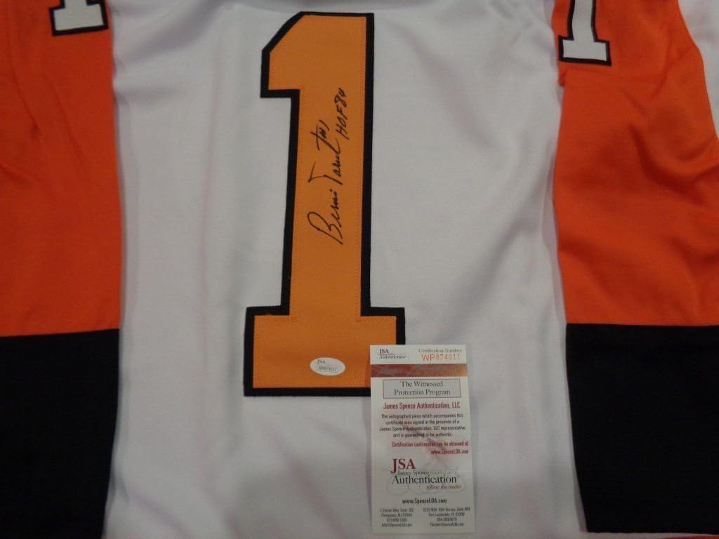 Bernie Parent Autographed Philadelphia Flyers Retro Replica Jersey JSA COA