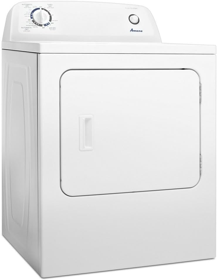 AMANA NED4655EW 6.5 cu. ft. Front Load Electric Dryer with 11 Drying Cycles, White