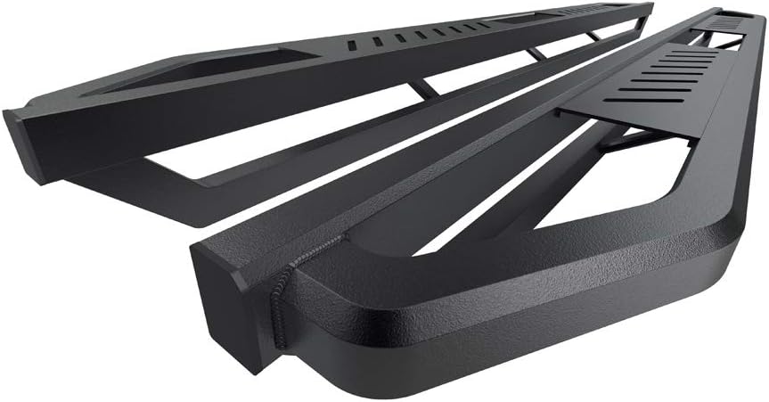 APS Off-road 6.5in Side Armor Aluminum Running Boards Compatible with Dodge Ram 1500 2002-2008 Quad Cab & 2500 3500 03-09 (Exclude Daytona Rumble Bee and SRT-10 Models) (Nerf Bars Side Steps Side Bar)