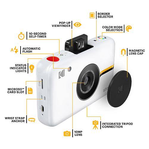 Kodak Step Instant Print Camera (White)