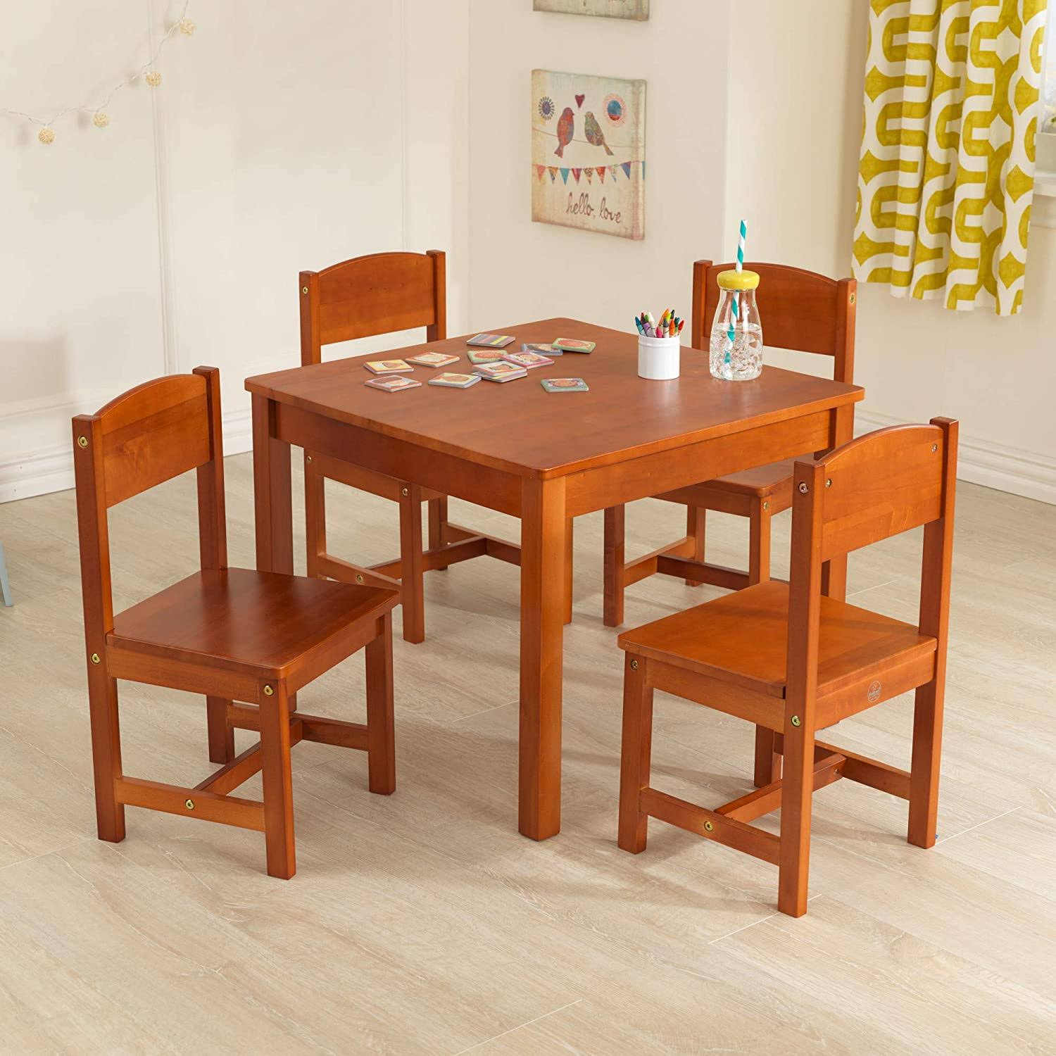 Kidkraft Farmhouse Table and Chair Set Pecan