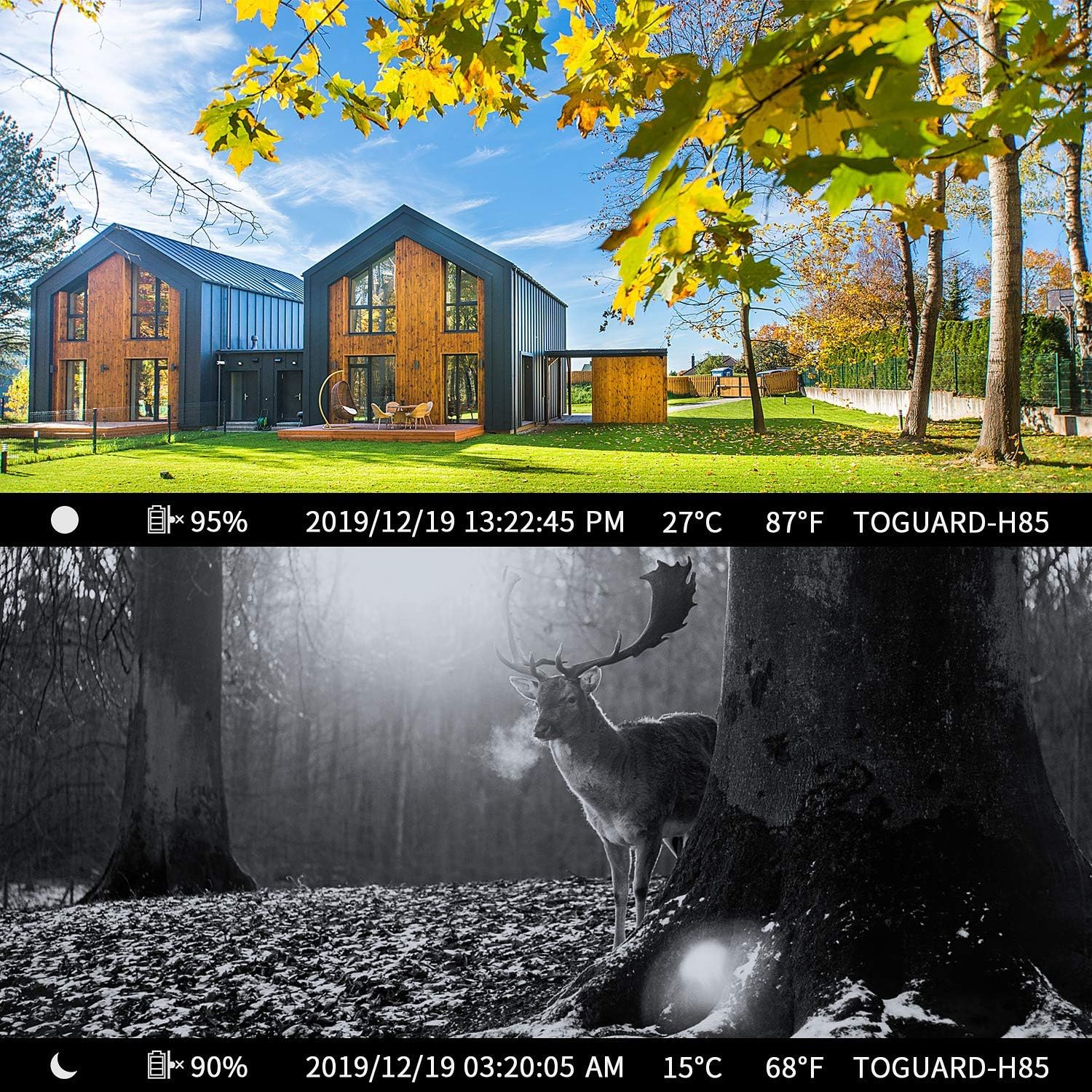 WiFi Trail Camera 20MP 1296P - Bluetooth Hunting Game Camera with Night Vision Motion Activated Waterproof IP66 for Outdoor Wildlife Scouting Animal Game Camera