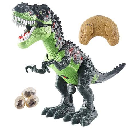 Tangon Remote Control Walking Dinosaur Toy Simulation Dinosaur Spray Christmas Gift, As shown