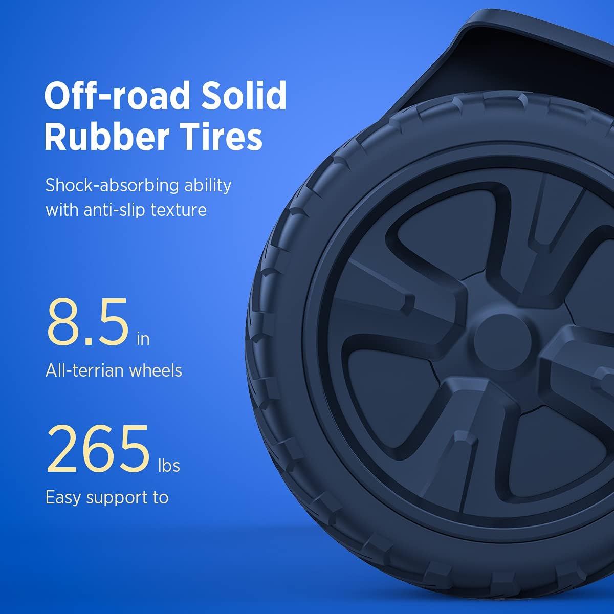 Tomoloo Hoverboard Off Road with Bluetooth and LED Lights, 8.5'' All Terrain Hoverboards for Kids and Adults with APP Control, UL2272 Certified Self Balancing Hover Board Electric Scooter