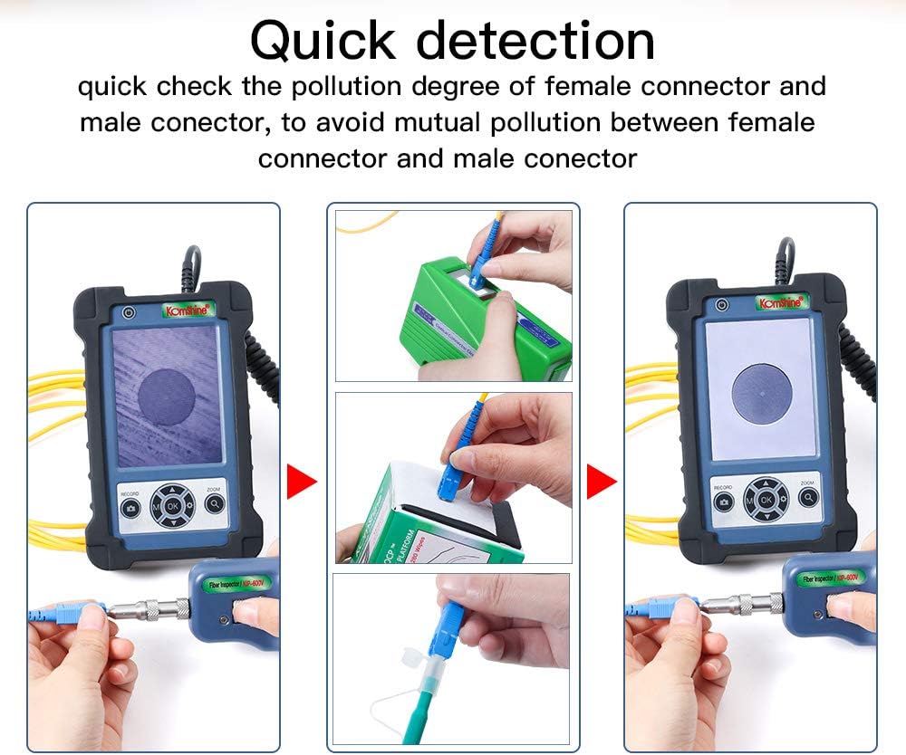 400x Fiber Optic Video Inspection Probe and Display KomShine KIP-600V, Fiber Optic Inspector,Fiber Optic Scope 400 Magnification