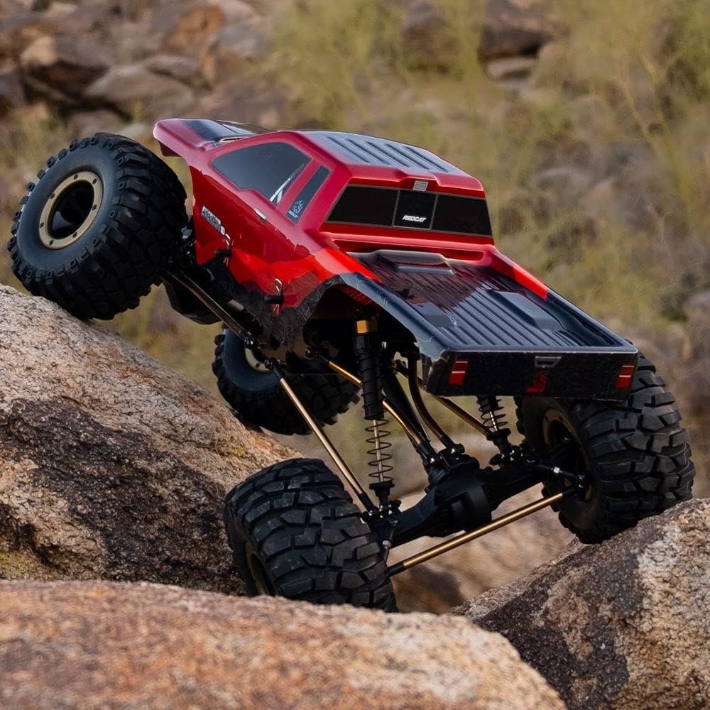 Redcat Racing Everest-10 Electric Rock Crawler with Waterproof Electronics, 2.4Ghz Radio Control (1/10 Scale), Red/Black
