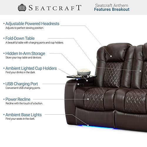 Seatcraft Anthem Home Theater Seating Sofa and Loveseat