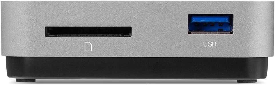 OWC USB-C Travel Dock, 5 Port with USB 3.1, HDMI, SD Card, and 100W Power Pass Through, Space Grey
