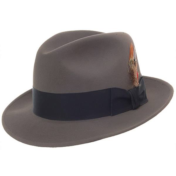 Stetson Saxon Fur Felt Fedora Hat: Size: 7 1/8 Caribou