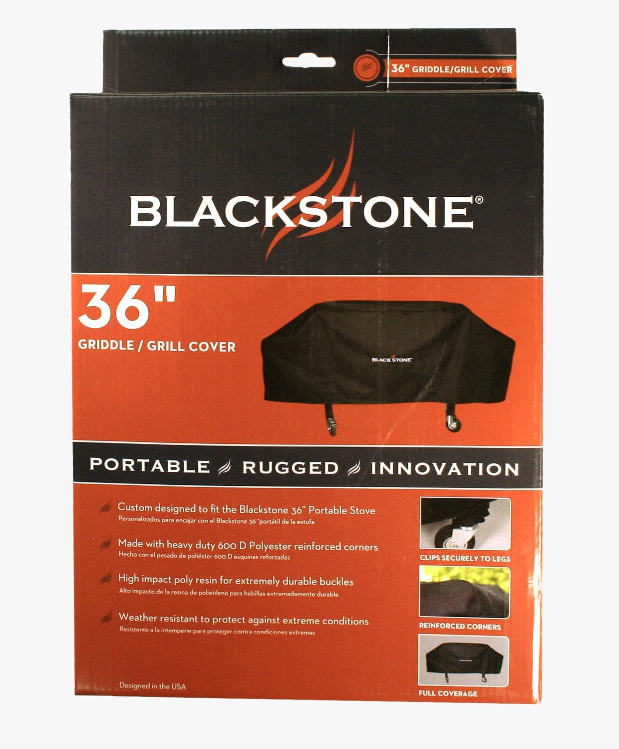 Blackstone 5004 Griddle Grill 36" Hard Cover, 36 Inch, Black & 1528 Heavy Duty Grill Cover, 36" Griddle, Black