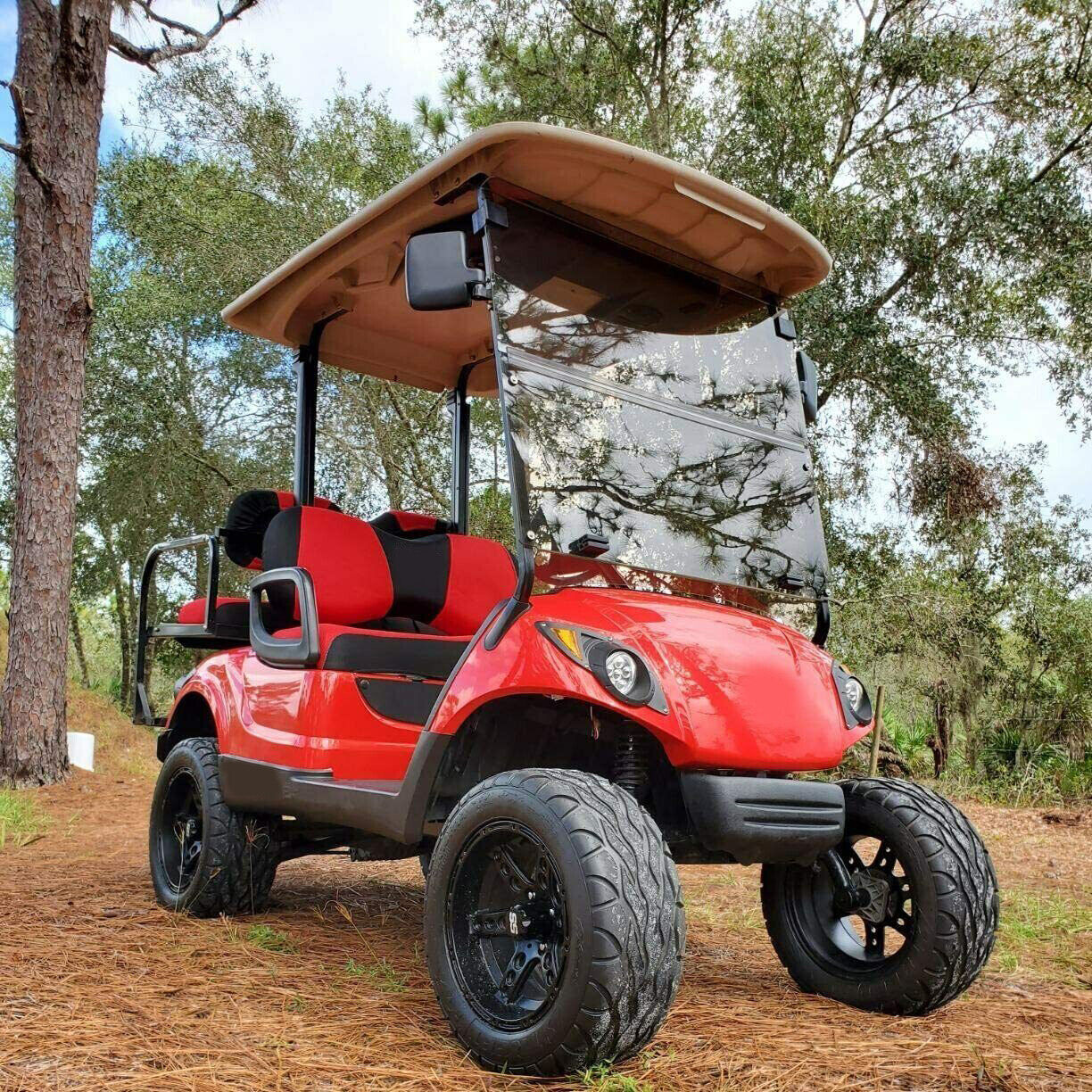 KingFurt Enhance Visibility with Adjustable LED Headlights/Tail Lights for Yamaha G29 Golf Cart - Easy Installation