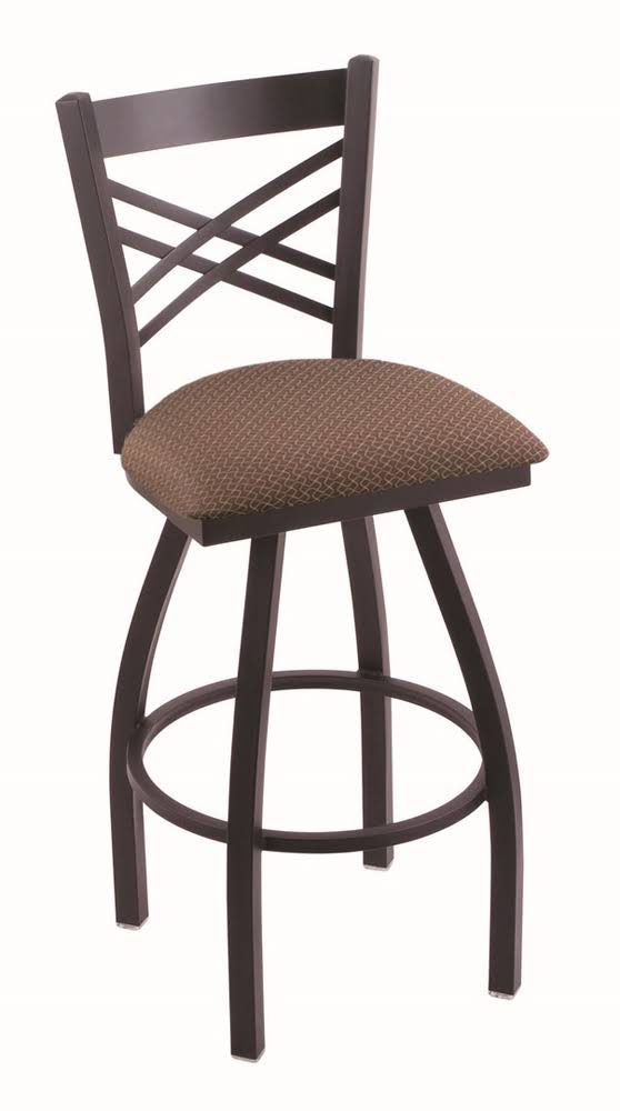 Holland Bar Stool 820 Catalina 25x22 Counter Stool with Black Wrinkle Finish, Axis Willow SEAT, and 360 Swivel